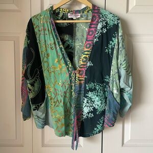 Wild Woman | Funky Art to Wear Batik Jacket.  Patchwork. OOAK Vintage. Size S/M
